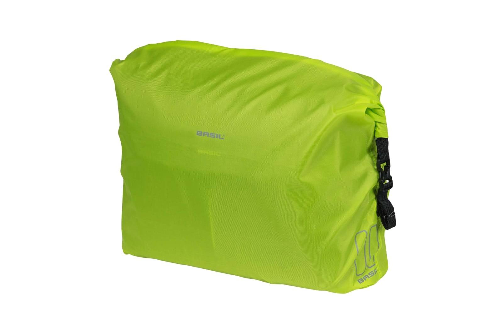 Basil Keep Dry regnovertræk til cykeltasker, neon.