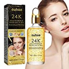 Guld 24k Hudvård,Face Aging Hud Care med 24k guld - Moisturizer Essence för dag och natt Ansiktslinjeminskning, återaktivera hudens