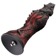26 x 6,9 cm - Phoenix - Dildo mit Saugnapf - KlicLok - black/red