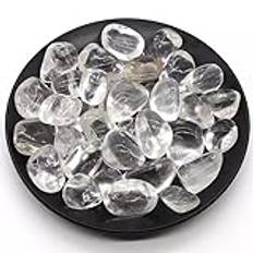 Aashita Creations Natural Clear Quartz Crystal Pebbles Tumbled Stone for Wealth & Prosperity (100 Grams)