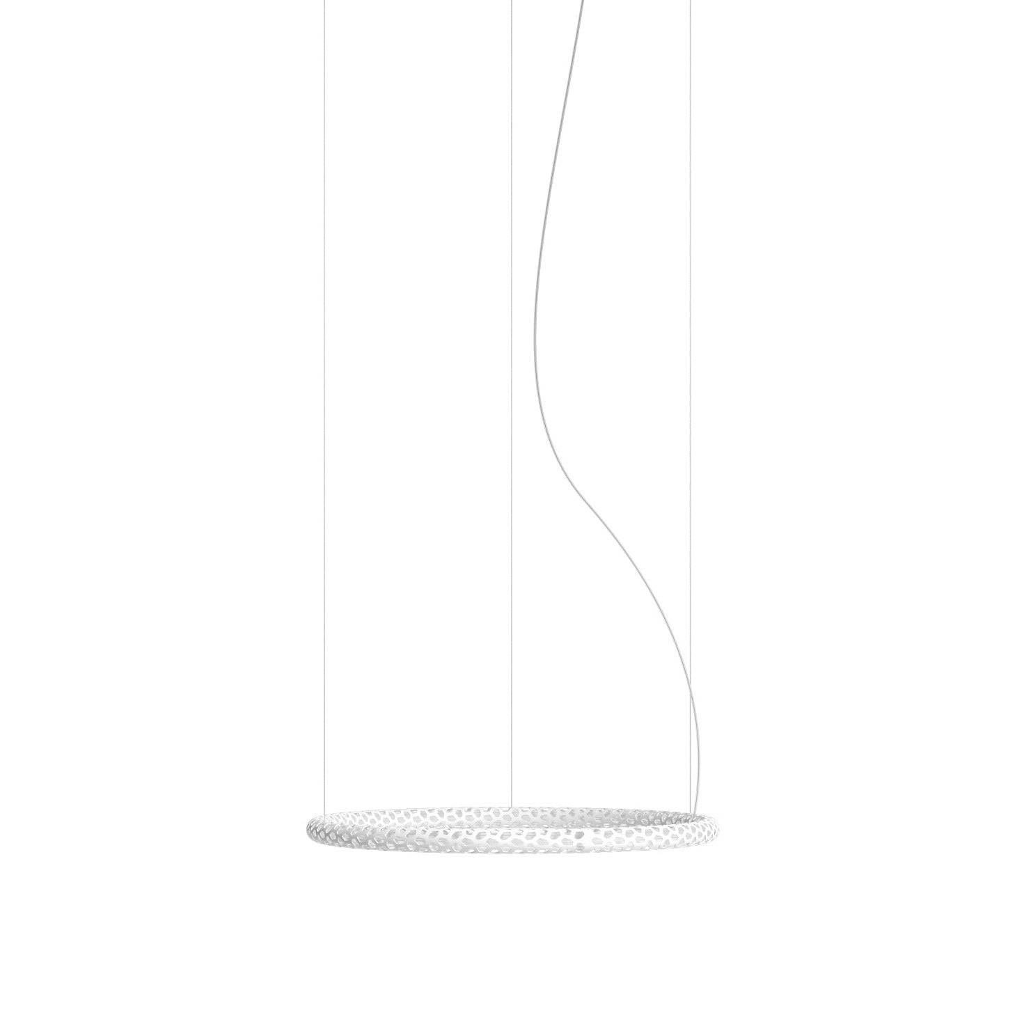 Squiggle Round pendel fra Rotaliana - Squiggle H1 Ø 69 cm / Satin hvid / PUSH-lyskontrol