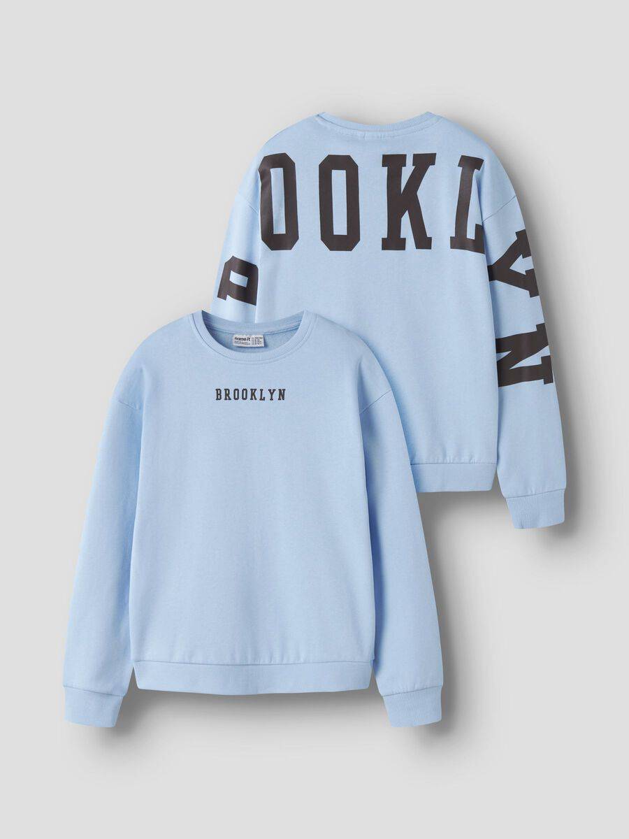 Ekologisk Bomull Sweatshirt - Blå - 146/152
