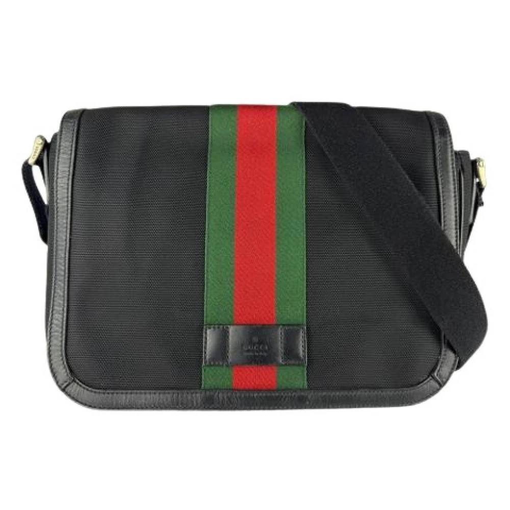 Gucci Vintage Pre-owned Messenger Bag - Vintage - Herre - Sort - ONE SIZE - Uld