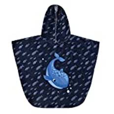 Badponcho Badhanddukar med huva för barn handduk med huva strandhandduk flickor pojkar mjuk varm torkning i marin med fisk, 70 x 50 cm