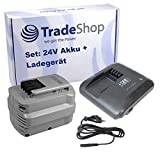 Trade-Shop batteriladdare 24 V NI-MH batteri 24 V 3 300 mAh ersättning för Dewalt DW0242-XRP DW0243 BHA24 DE0246 DE0249 DW0246 DW0249/erbjudande i en uppsättning