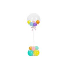 Ballonstativ 72 cm gennemsigtig plast – Perfekt til nem festdekoration og selvmontering