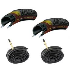 2 Dæk + 2 Slanger Continental Grand Prix 4 Season 700x23 48mm Racer Ventil