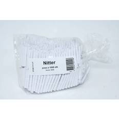 Lotteri nitter hvide, i pose a 1000 stk - blanke