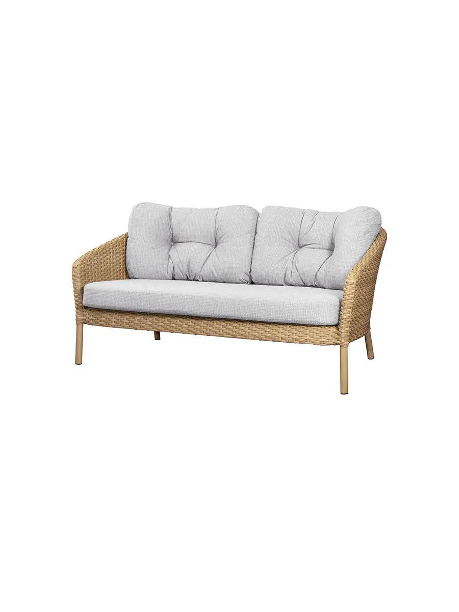 Ocean 2-pers. Sofa, flat weave fra Cane-line White grey - Jacobsen Plus
