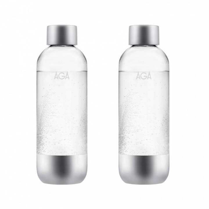 2-pack AGA AQVIA Stål 1L, PET-flaska