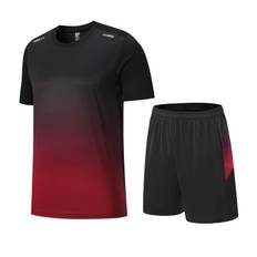 Tracksuit Top and Bottom Short Sleeve Compression Short Sleeve Short L [Atkata] Men's Set, Wear, Men's T-Shirt, Pants, Gym, Male, Red,