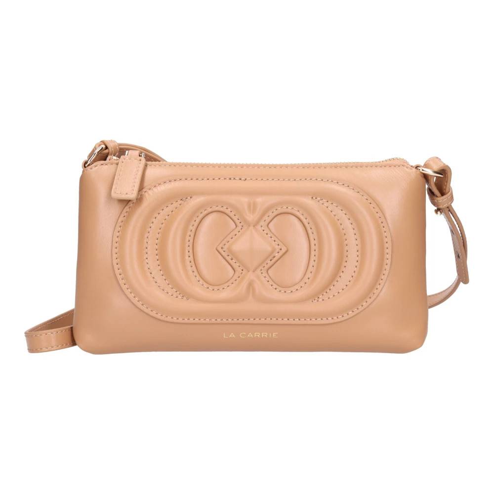 La Carrie Læder Crossbody Taske - Tasker - Dame - Beige - ONE SIZE - Læder