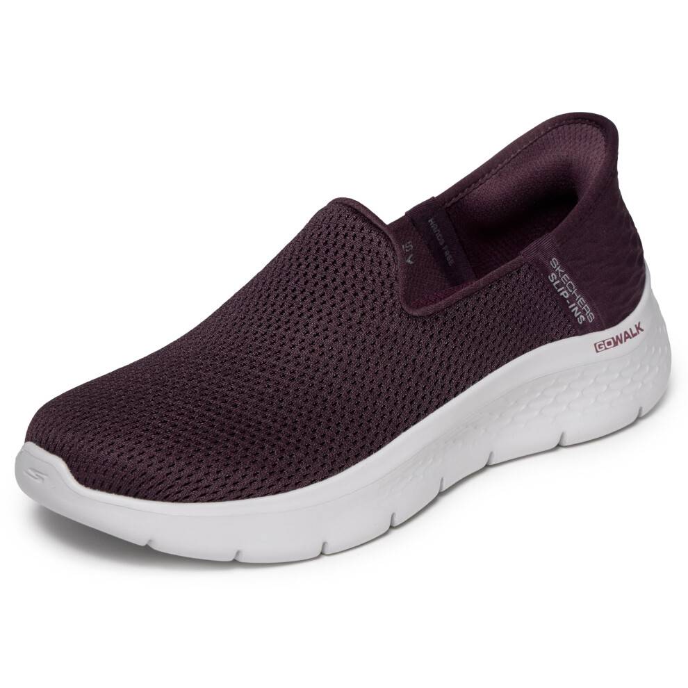 Skechers Kvinders Hands Free Slip-Ins Go Walk Flex-Relish Sneakers, Burgundy, 10.5