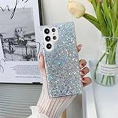 För Samsung Galaxy S23 Ultra S22 Plus S21 S20 FE S7 S8 Edge S9 S10 Note 20 Soft Glitter Silikonskydd Shinny Case,Silver,För Samsung Note 20