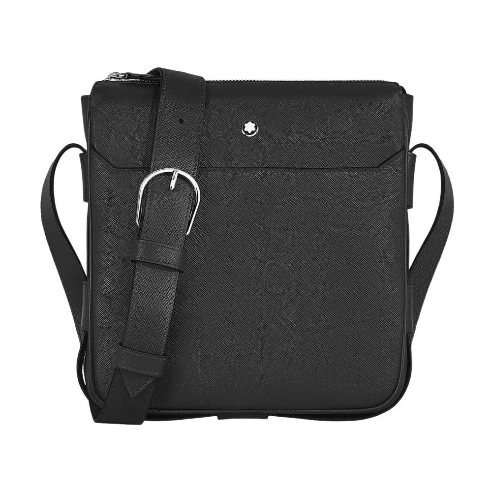 MONTBLANC, Tasker , Herre, Sort, ONE SIZE, Uld, Vertikal skuldertaske i skræddersyet læder
