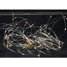 Lyskæde 100 LED dråbelyskæde til batteri, timerfunktion, udendørs/indendørs