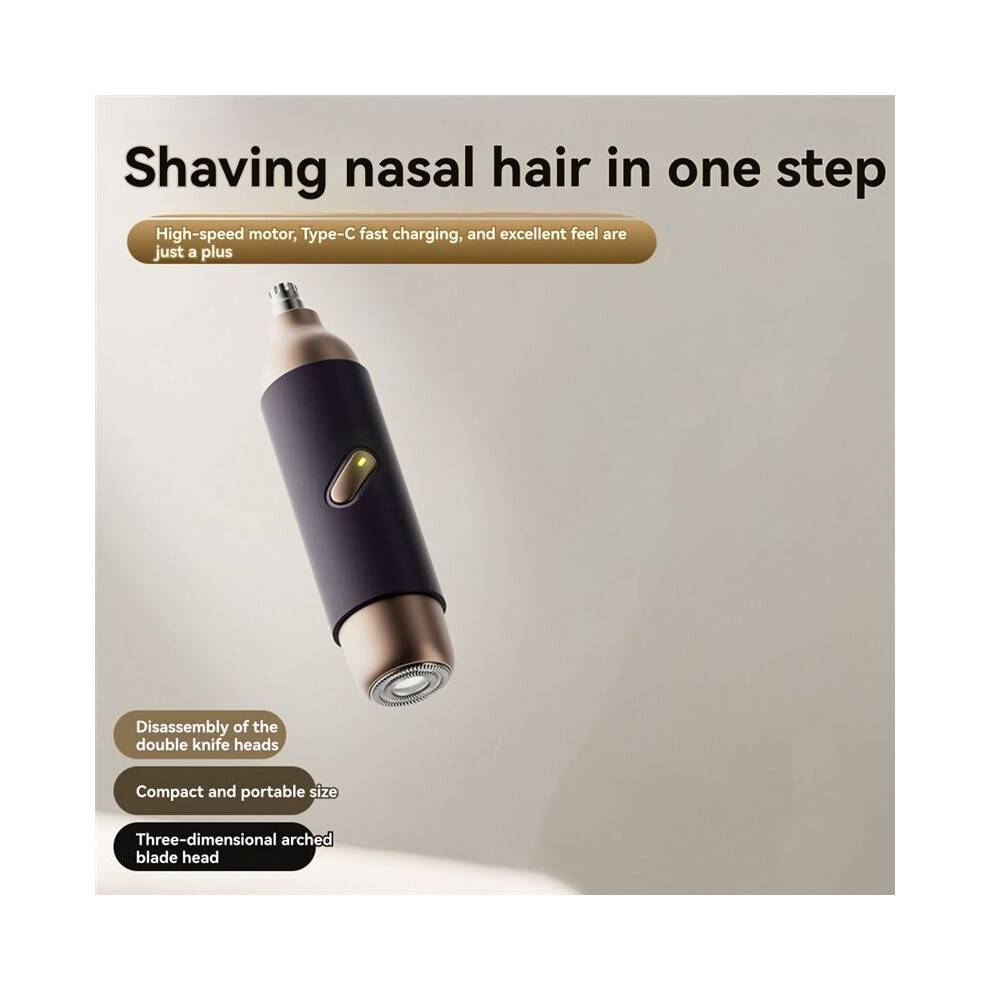 2in1 Electric Shaver Nose Hair Trimmer Travel Portable Silent Beard Knife Unisex Professional Washable