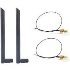 Dual band 5 dbi trådlös wifi antenn rp-sma + mhf 4/ ipx pigtail kabel för ngff m .2 kort intel ax200 9260 8265 3g/4g modul