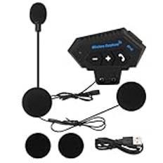 Motorcykelhjälm Bluetooth-headset, Hjälmheadset, Motorcycle Helmet Headset Bluetooth Headset with Batteries for Speakers Hands, Music Call Control