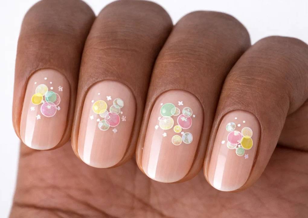 Pastell-Bubble-Nail stickers