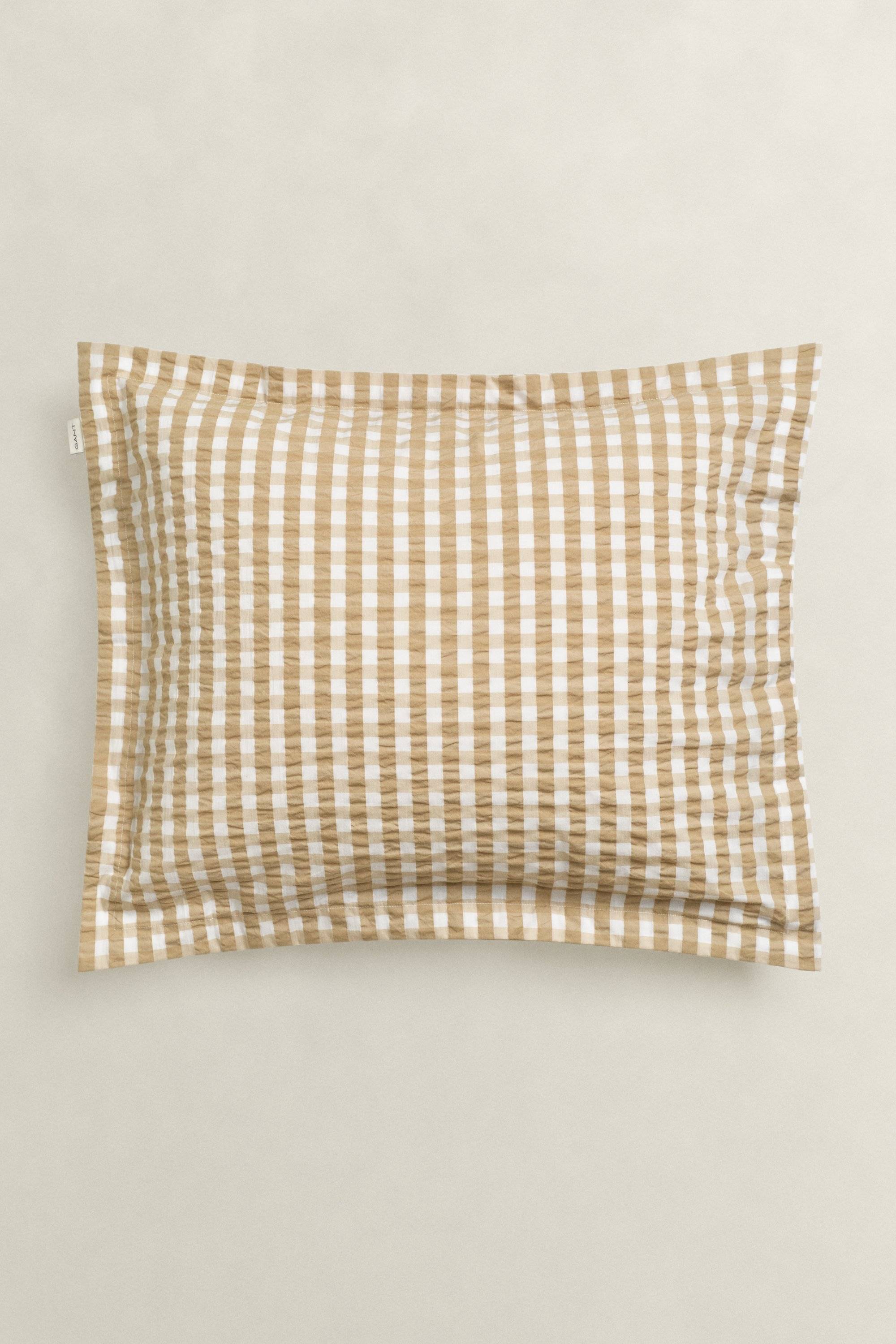 GANT Heminredning Rutigt örngott i bäckebölja (50x70) OAT BEIGE