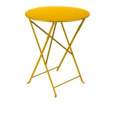 Fermob - Bistro Table Ø 60 - Honey - Småbord & Sidobord utomhus - Gul - Metall