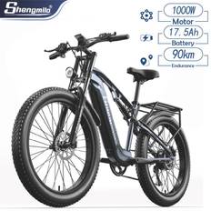 Shengmilo MX05 1000W motor 48V 17.5AH battery 26*3.0 inch wide tires hydraulic disc brakes 90km 42km/h adult electric bike