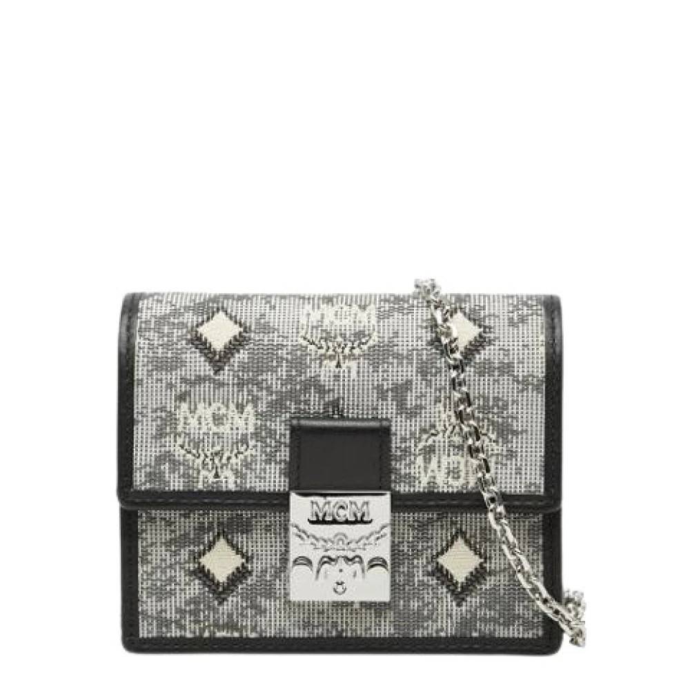 MCM Pre-owned Pre-owned Canvas Skuldertaske - Vintage - Dame - Grå - ONE SIZE - Uld