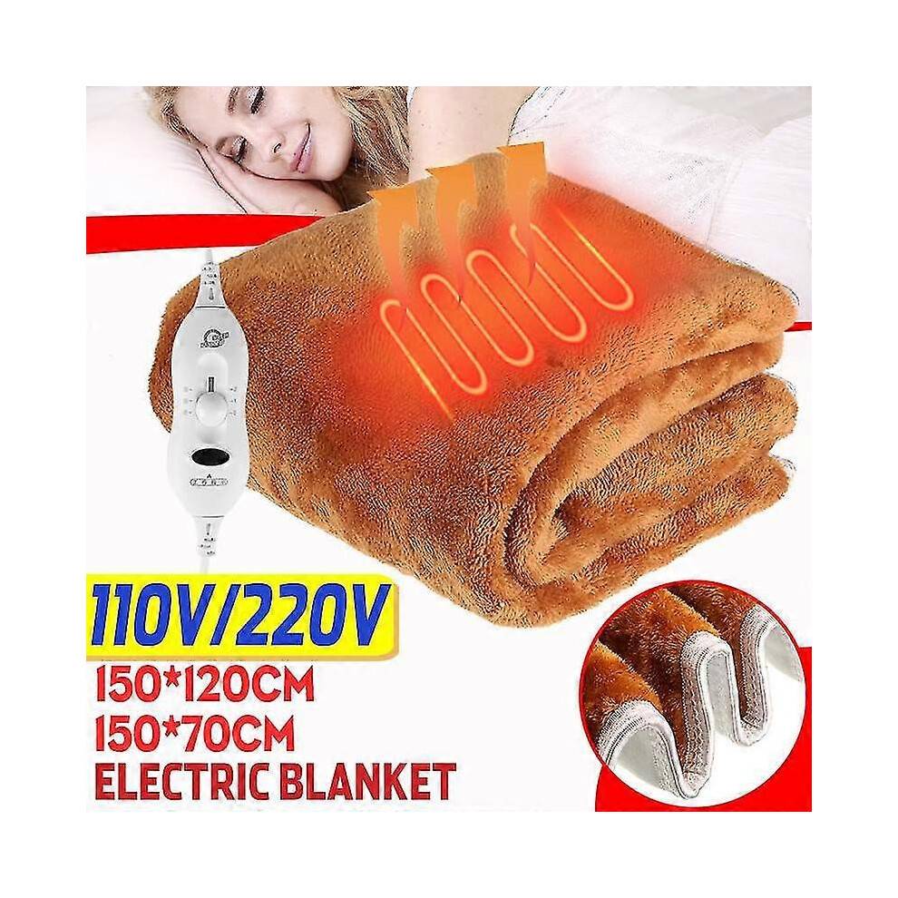 (110v, 150cmx120xm) 110V/220v winter electric blanket thicker heater double body warmer 150x120cm heated blanket thermostat electric heating blanket