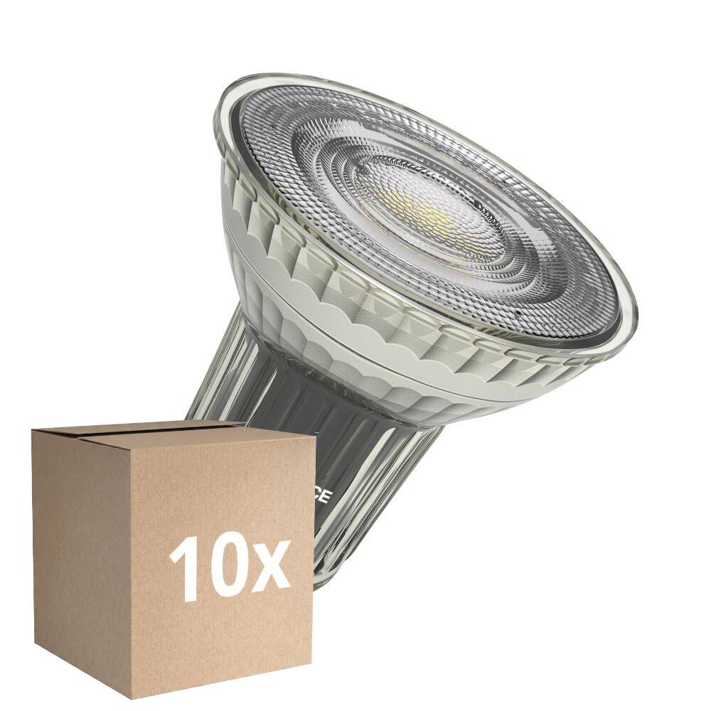 Fordelspakke 10x Ledvance LED Spot GU10 PAR16 6.1W 575lm 36D - 927 Ekstra Varm Hvid | Bedste Farvegengivelse - Dæmpbar - Erstatter 80W