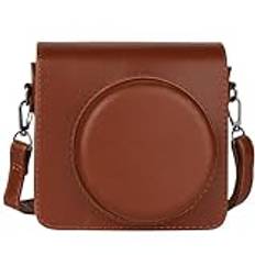Frankmate Camera Case Bag kompatibel med Square SQ40/SQ1 Instant Camera – Premium PU-läderfodral fodral med avtagbar justerbar rem, BRUN, portfölj