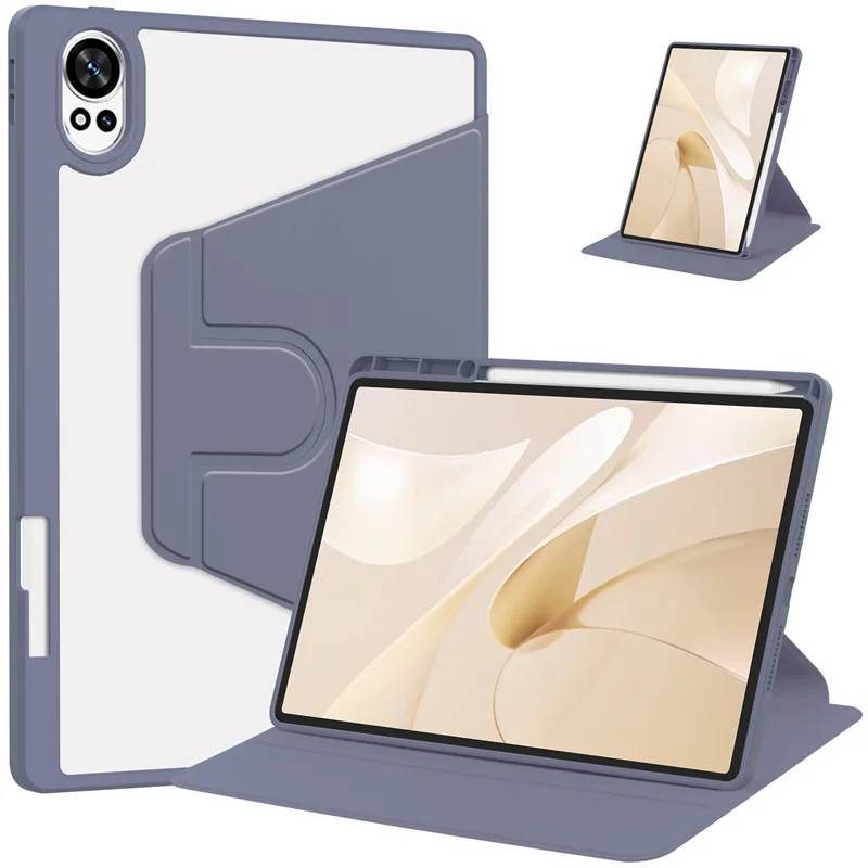 For XiaomiI Redmi Pad SE 2023 11inch Case with Pen Holder 360 Rotating Acrylic Clear Hard Tablet Coque Case