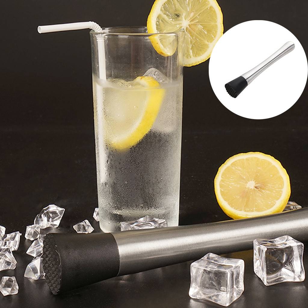 Rostfritt stål mixer barware mortelstöt juice bar dunkande is hammare enhet för bartending cocktail muddler mojito krossad is