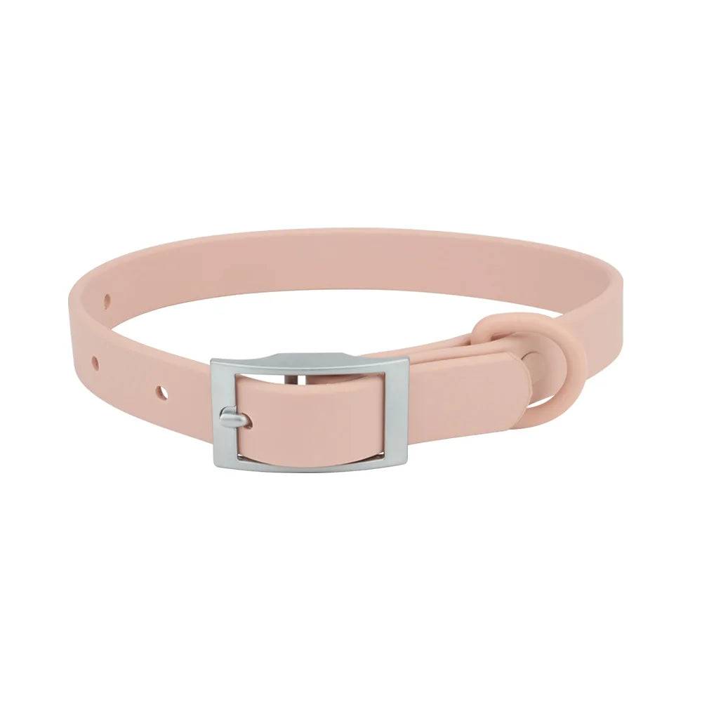Waterproof Adjustable PVC Pet Collar — 12 Colours - Pink / XS neck 19-25cm (XS neck 19-25cm)
