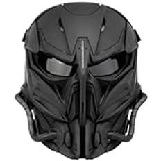 Taktisk full ansiktsmask, justerbar cosplay-mask med PC-linser, svampkudde och ventilation, perfekt för Airsoft, paintball, Bb-pistol, halloween