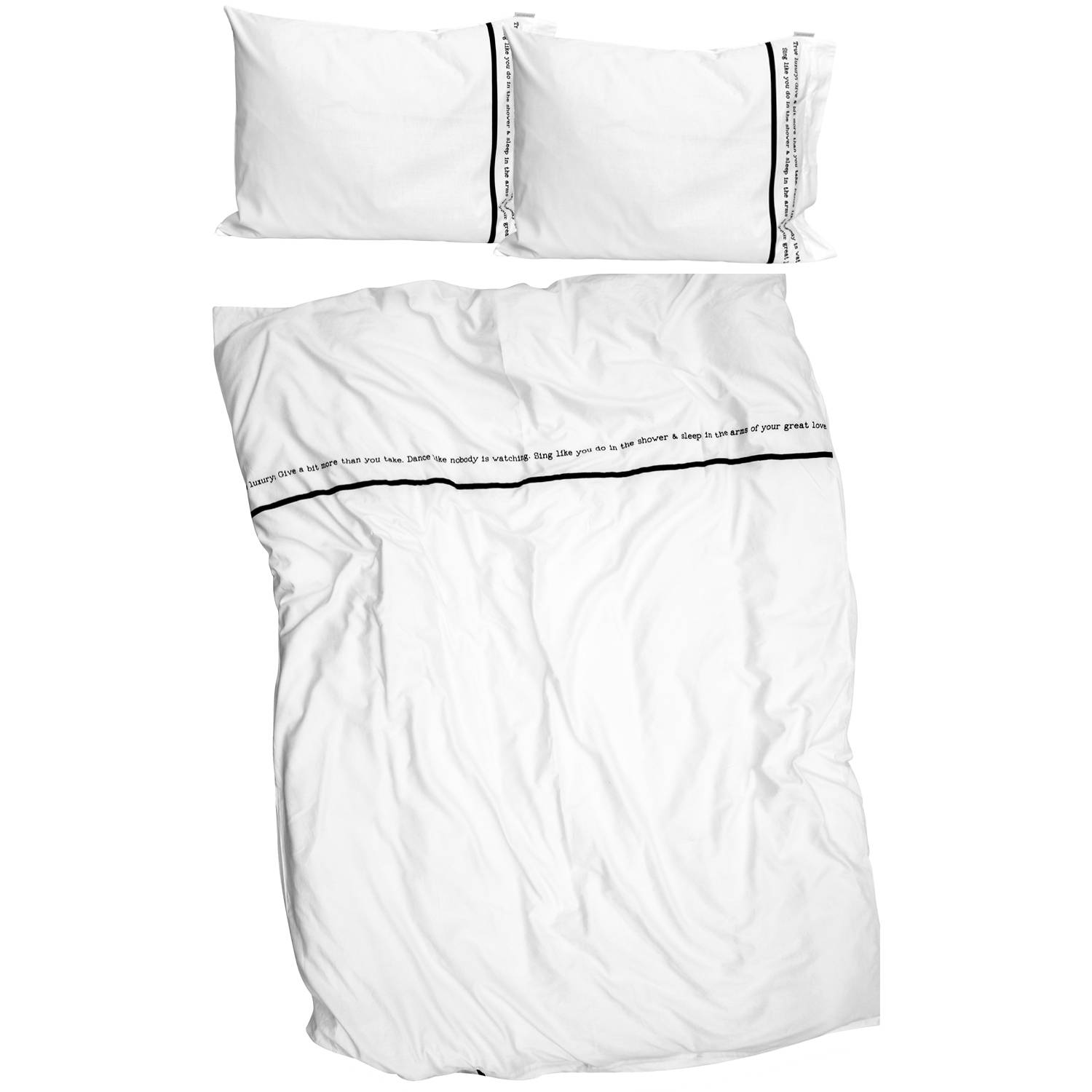 Påslakanset Dubbelsäng True luxury Svart