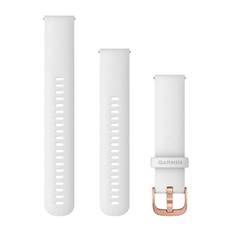 Garmin - Quick Release 20 mm. i hvid silikone m. rosa