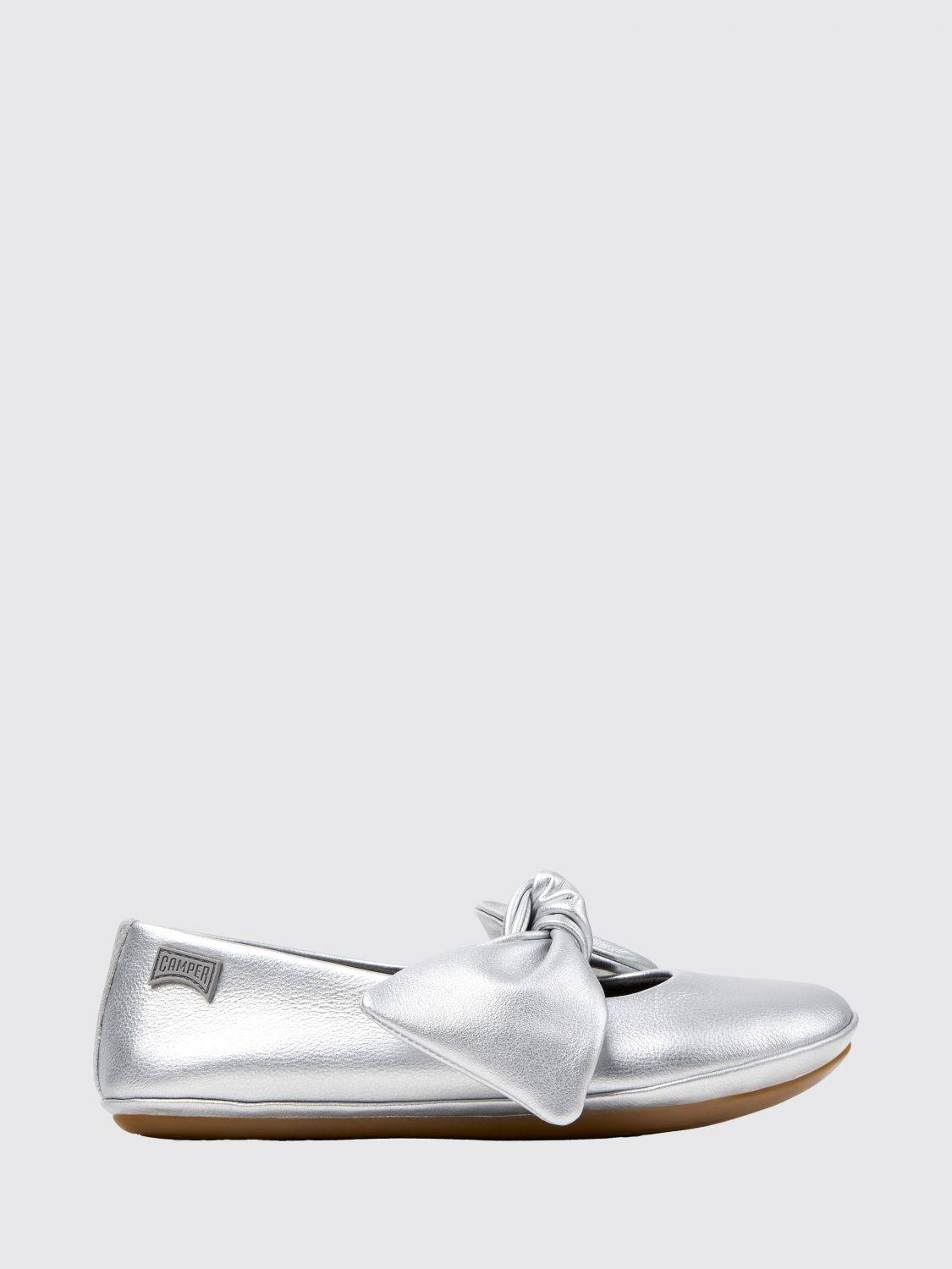 CAMPER Right Ballerinas für Mädchen aus laminiertem Leder mit Knotendetail - 25