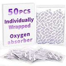 Individuellt förpackade - Syreabsorbent för livsmedelsförvaring 500CC (50 förpackningar à 25000cc), livsmedelssäkra förpackningar för långtidsförvaring av livsmedel, konserveringsburkar Mylar-påsar.