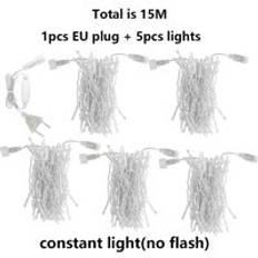 3m/24m led istappar strängljus fairy christmas lights droop 0.6m utomhus för bröllop dekorativ dekoration vattentät - 15m