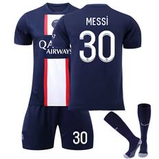Paris 22/23 Fodboldtrøjer Børn Hjemmetræning T-shirt Shorts Sæt Voksen Børn Fodboldtrøjer MESSI 30 Goodies Sæsonopdatering MESSI 30 MESSI 30 S