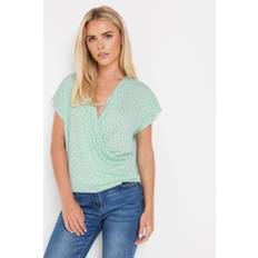 M & Co Petite Ditsy Wrap Top36 Petite