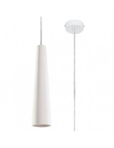 ELECTRA Loftlampe i keramik Ø7,5 cm 1 x GU10 - Mat hvid