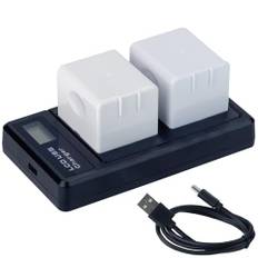 7,2V 3500mAh ersättningsbatteri för Arlo Pro, Arlo Pro 2 kamera VMA4400 VMC4030 VM4230 VMS3230 VM4030 VM4030P (2 Akku + Ladegerät)