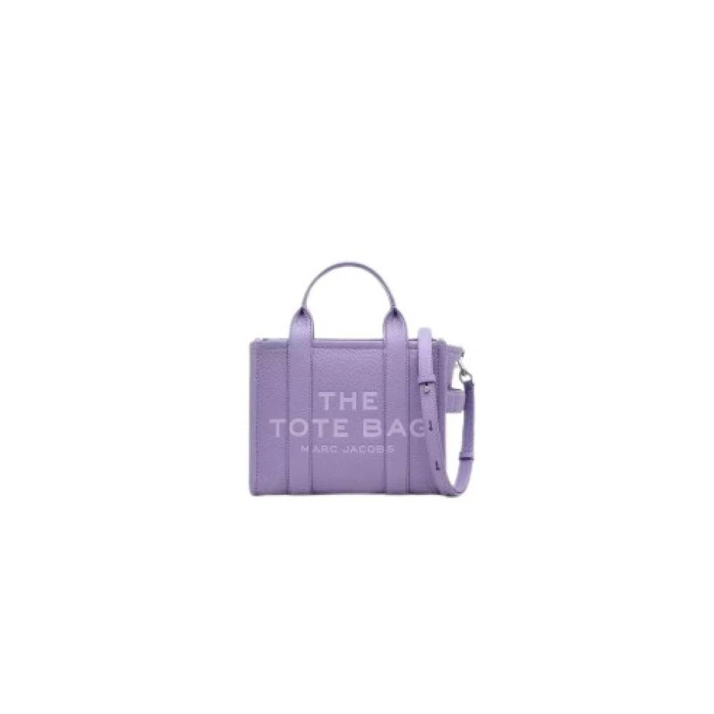 Marc Jacobs Leather Small Tote Bag - - Tasker - Dame - Lilla - ONE SIZE - Uld - Leather Small Tote Bag