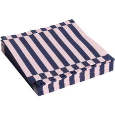 Hay Pattern Napkinsset of 20 Lunch-light Pink and Dark Blue Pillar Stripe 0008 - Servietter hos Magasin - NO_SIZE