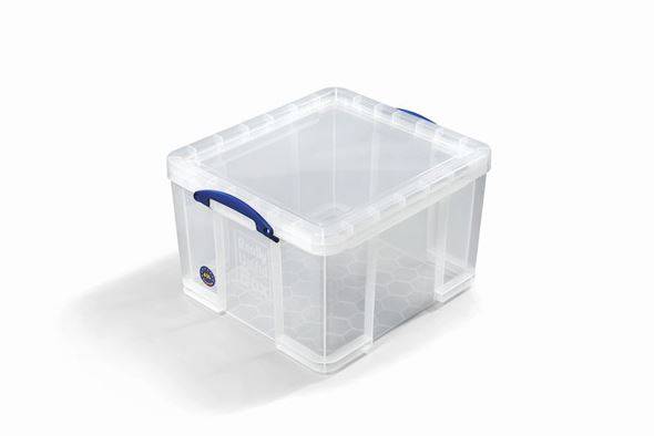 Plastkasse Benjamin, med låg, vol 42 l, LxBxH 520 x 440 x 310 mm
