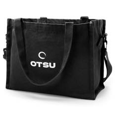 Otsu - Mellanstor svart tote bag i bomull