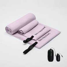 BeeNesting Ultra Light Quick Dry Towel Set of Super Odor Resistant Sports Travel Towel with Storage For Microfiber Towel Set 2, Absorbent, violett