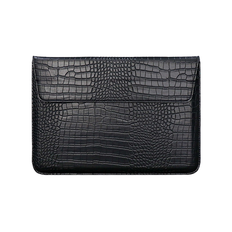 MacBook Pro/Air 15" - Crocodile Skin Læder Sleeve - Sort